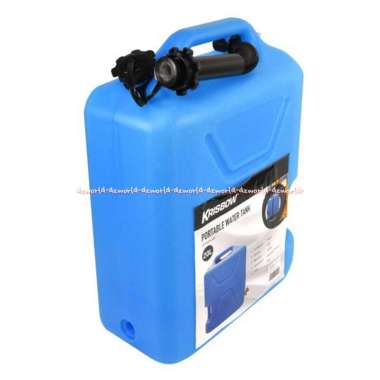 Krisbow Portable Water Tank 20L Jerigen Air Minum Plastik Warna Biru 20 Liter