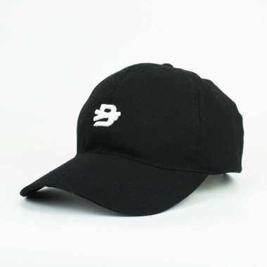 BOYSCODE Topi Baseball Distro Polo Cap Pria Wanita BIG LOGO Hitam / Topi Golf / Topi Basic Casual