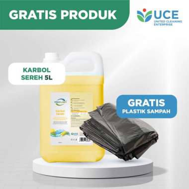 [FREE GIFT] Karbol Sereh Antibacterial 5L + FREE Plastik Sampah 1pack 50x75