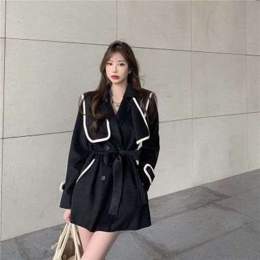 IMPORT IRENE WOMAN BLAZER COAT WINTER AUTUMN SPRING OUTER MUSIM GUGUR MUSIM PANAS JAKET WANITA ivory
