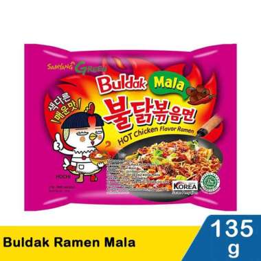 Promo Harga Samyang Hot Chicken Ramen Buldak Mala 135 gr - Blibli