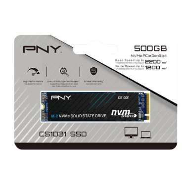 PNY SSD CS1031 500GB NVME PCIe - SSD PNY 500GB M.2 NVME CS1031 Gen 3x4