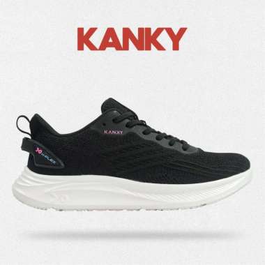 Kanky Yuga Ikebana - Sepatu Sneakers Casual Sport Sekolah Wanita Dewasa 38 Black
