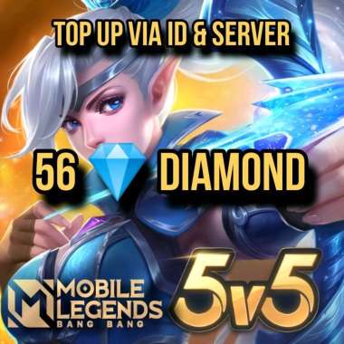 Diamond Mobile Legends 56 Diamonds DM ML MLBB Event Voucher Game Top Up Via ID