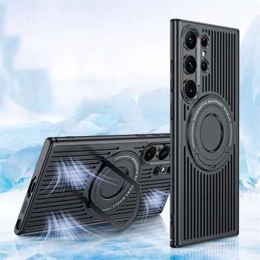 CASING SAMSUNG S23 ULTRA CASE SAMSUNG S23 ULTRA ANTI HEAT MAGSAFE S23 ULTRA Black