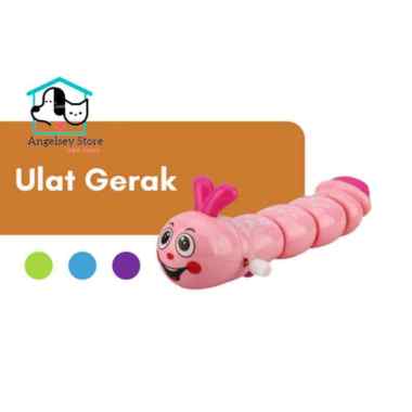 Mainan ulat gerak putar/ mainan ulat jalan/ mainan anak lucu ulat putar bergerak
