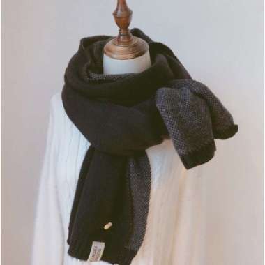 SUPERVICE CASHMERE SHAWL #1501 Black