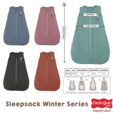 Dialogue Sleepsack Winter Series - Kantong Selimut Bayi Sleepsack Grey