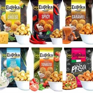 Snack Import | Popcorn My Eureka 80 gr gourmet popcorn Malaysia Halal chocolate cheese bbq caramel s