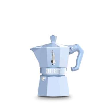 Bialetti - Mokapot Moka Exclusive Light Blue - Mokapot 3 Cups - Alat Seduh Kopi Manual