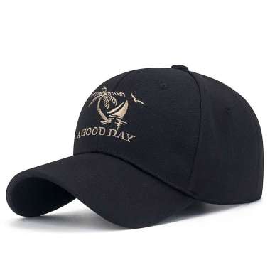 Baseball cap : A GOOD DAY - Topi Baseball Topi Pria Topi Wanita BLACK