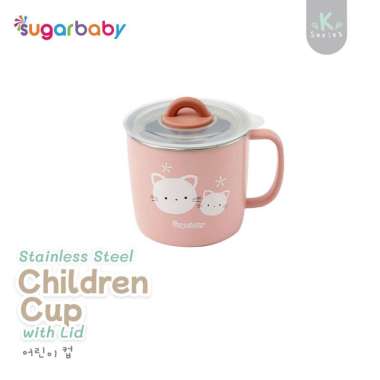 Sugar Baby Stainless Steel Cup with Lid/ Sugarbaby Gelas Minum stainless steel Anak/Gelas Minum Anak