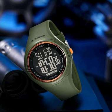 Jam Tangan Digital Dziner 8281 Strap Tali Rubber, Produk Original Hijau