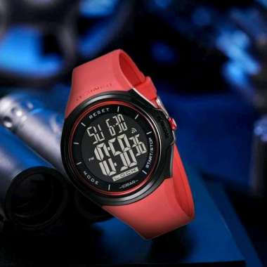 Jam Tangan Digital Dziner 8281 Strap Tali Rubber, Produk Original Merah