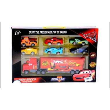Mainan Anak Mobil Truck Truk Cars McQueen 6 mobil 1 truck