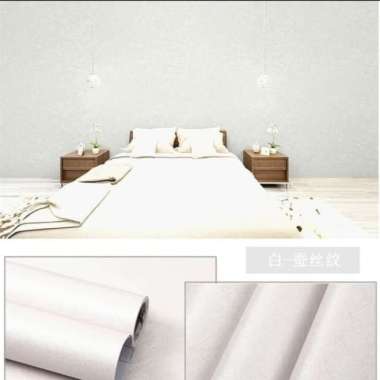 WALLPAPER STIKER DINDING PUTIH POLOS ELEGAN
