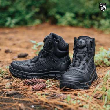 Mivaso Sepatu PDL RAIDERS G2 Boots Polri TNI Security satpam Riding hiking kulit asli Original Army8