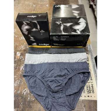 (3pcs) celana dalam pria codigo leon 02302 TERMURAH XL Random