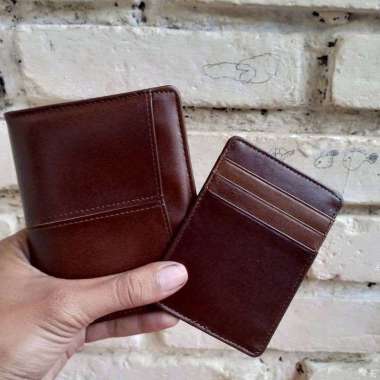 Mivaso Dompet Kulit Pria Original Model Unik Dapat Card Holder - Dompet Kulit Card Holder