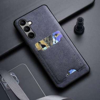 CASING SAMSUNG S23 FE CASE SAMSUNG S23 FE SLOTCARD LEATHER S23 FE Hitam