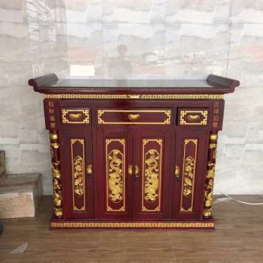 MEJA ALTAR SEMBAHYANG KAYU JATI - MEJA ALTAR KAYU JATI - LEMARI ALTAR