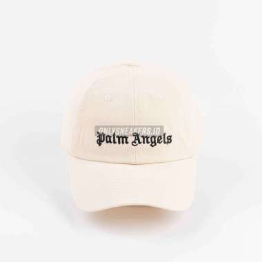 PALM ANGELS CLASSIC LOGO WHITE PALM ANGELS CAP BGE (100% AUTHENTIC)