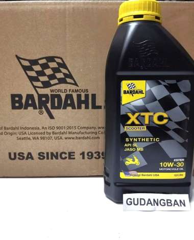 OLI MOTOR BARDAHL XTC SCOOTER JASO MB SYNTHETIC MATIC 0.8 liter 10W 30 ORIGINAL TOKO RESMI ESTER TEC