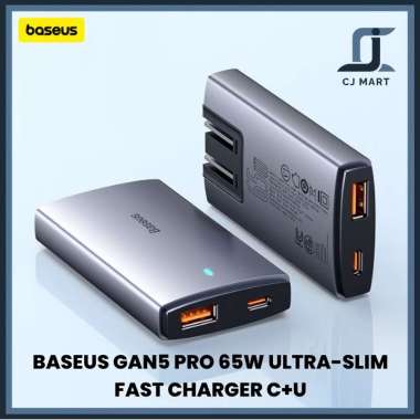 BASEUS GAN5 PRO 65W ULTRA-SLIM FAST CHARGER C+U QC 4.0 PD 3.0 SCP AFC