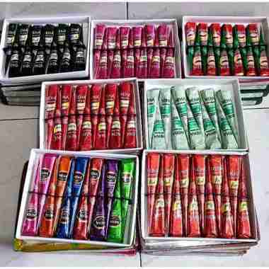 Neha Henna Tangan Nail Art Tato Halal Maroon
