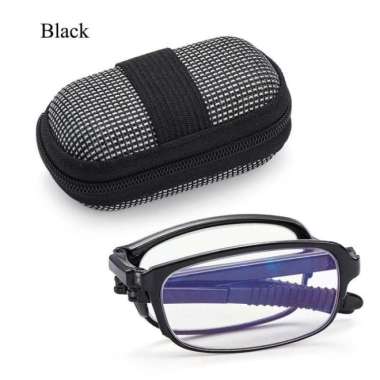 Kacamata Baca Lipat Reading Glasses Anti Radiasi Lensa Blue Light BLB7 +175 Hitam