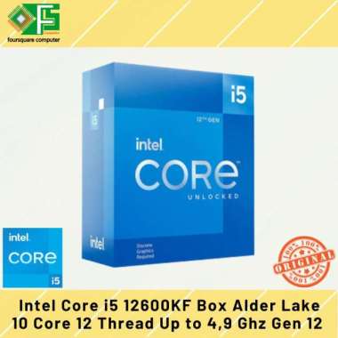Processor Intel Core i5 12600KF Box Up to 4.9 Ghz Gen 12 Alder Lake