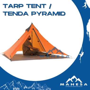 Tenda Tarptent Tarp Tent Pyramid Piramid Bushcraft Ultralight Dapur Camping Anti Badai PARASUT SILVE
