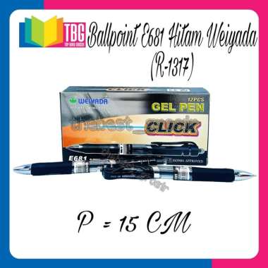 1 PCS BOLPEN GEL 681 0.7MM WEIYADA/ PULPEN GEL WEIYADA / BALLPOINT GEL 0.7 WEIYADA HITAM R-1317