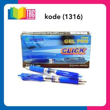 1 PCS BOLPEN GEL 681 0.7MM WEIYADA/ PULPEN GEL WEIYADA / BALLPOINT GEL 0.7 WEIYADA BLUE R-1316