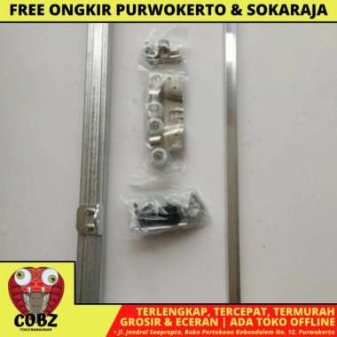180 CM / SOLIGEN J3 REL PINTU SLIDING GESER GANTUNG + RODA SET
