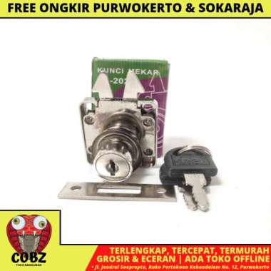 19 MM/HUBEN HL202 Kunci Laci Mekar Lemari Pintu Geser Sliding Lock Set
