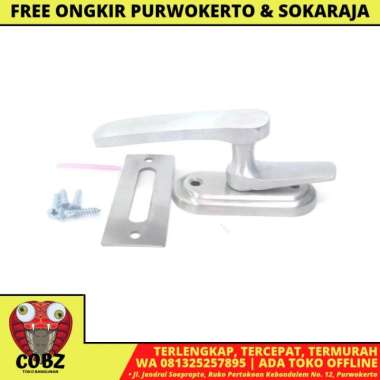 COBZ Rambuncis Handle Slot Grendel Kunci Jendela Universal SS Silver