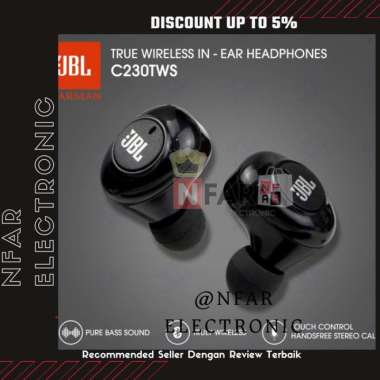 headset bluetooth TWS JBL C230 TWS Bluetooth Earphone JBL Wireless