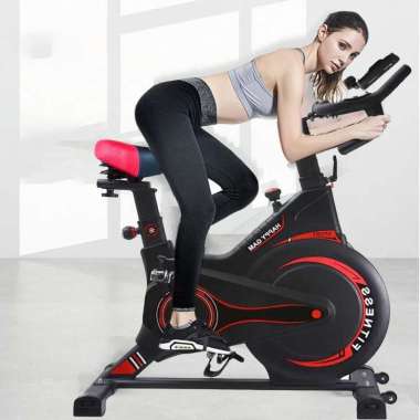 Sport Spinning Bike Sepeda Statis Sepeda Alat Olahraga Fitness / Gym Olahraga Rumah Merah