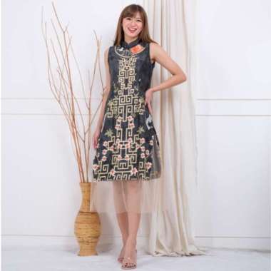 EF973 DRESS BODICON MODERN/PARTY DRESS CHEONGSAM/DRESS QIBAO/DRESS PARTY EFREMI YBL_BLACK