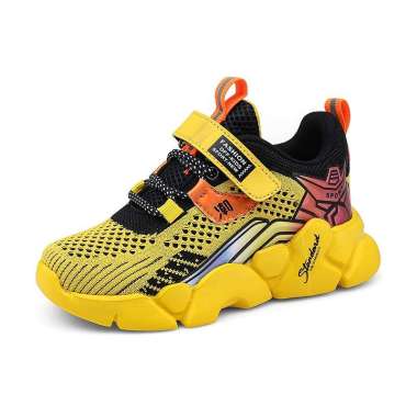 SPV Flying Woven Fashion Ringan Sepatu Kets Anak Nyaman untuk Anak Laki-Laki 37 yellow