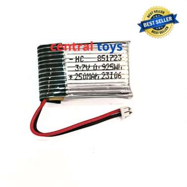 baterai lipo 3.7v 250mah untuk mainan helikopter RC CX068