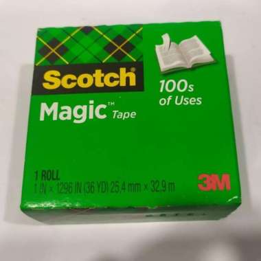 Solasi / selotip Transparan Scotch 3M Magic Tape 810 1 inch x 36 yd