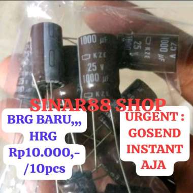 1000uf25V 1000uf 25v 1000mk25v 1000mikro 25v ELCO ECO ELKO EKO KAPASITOR CAPASITOR MESIN TRAPO LAS T