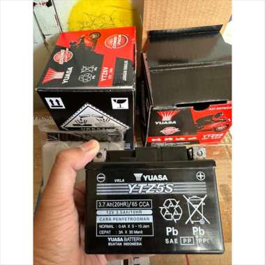 aki yuasa ytz5s aki kering yuasa ytz5s 12v 3,5Ah aki karisma supra x 125 vario lama beat original yu