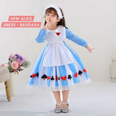 BAJUKIDDIE NEW ALICE DRESS KOSTUM COSPLAY MAID BELANDA EROPA IMPORT MAID 140