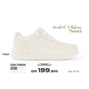 Aerostreet X Gibran 3 37-44 Natural Natural Emas - Sepatu Sneaker Casual 40
