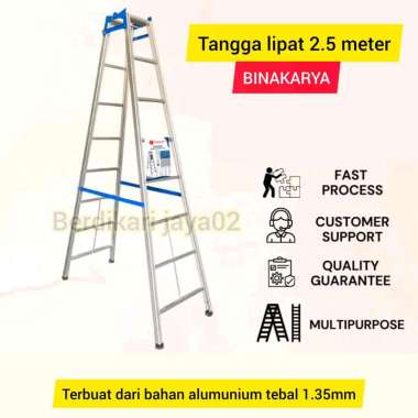 Tangga Lipat 2.5 Meter Alumunium Kuat Kokoh Berkualitas