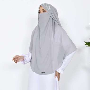 KHIMAR SYARI Longsleeve French Balqis Queen Mutiara Niqab / JILBAB SYARI / KHIMAR JUMBO Semua Ukuran