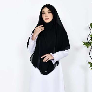KHIMAR SYARI Longsleeve French Balqis Queen Mutiara Niqab / JILBAB SYARI / KHIMAR JUMBO Semua Ukuran